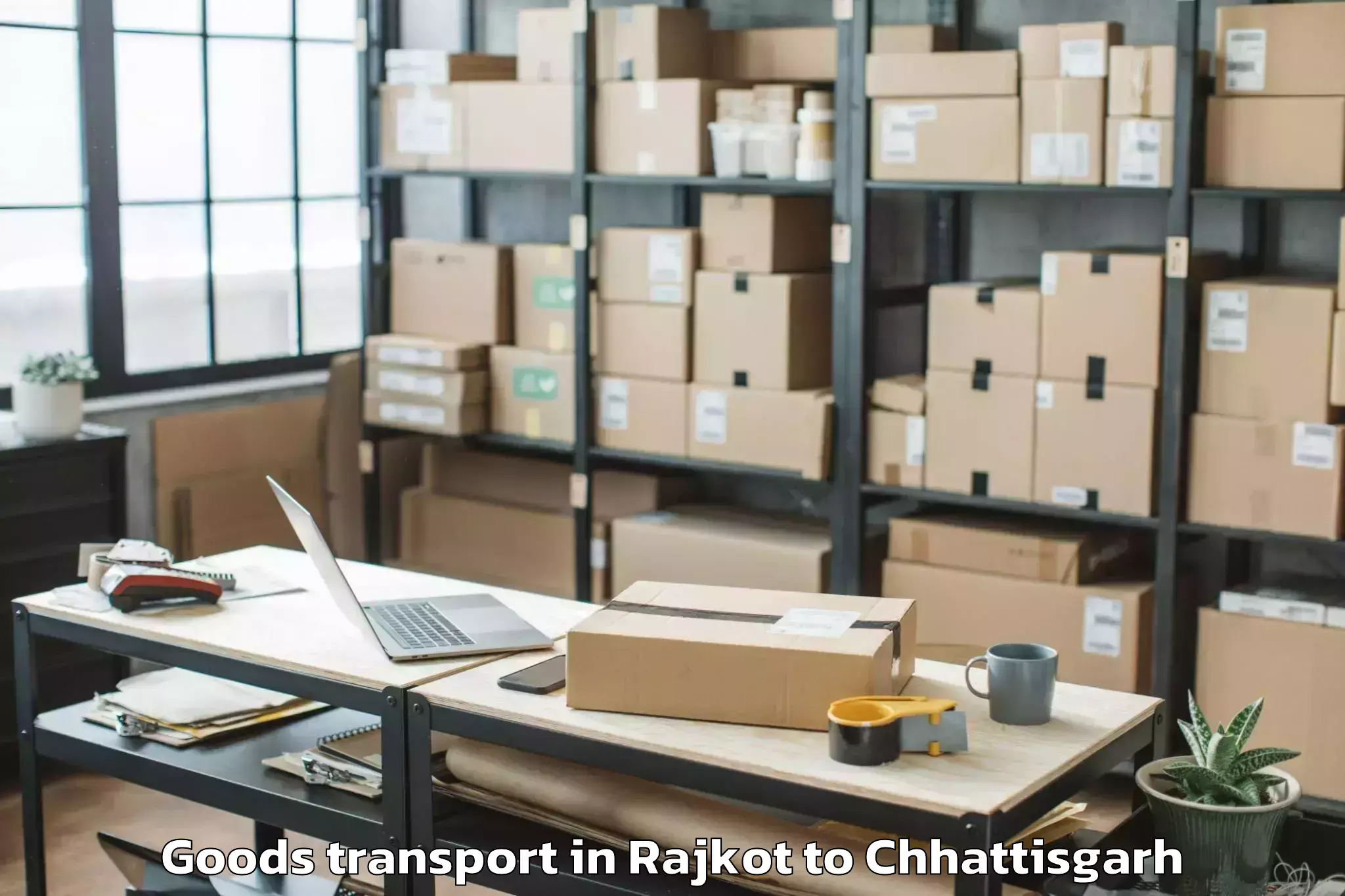 Quality Rajkot to Saraipali Goods Transport